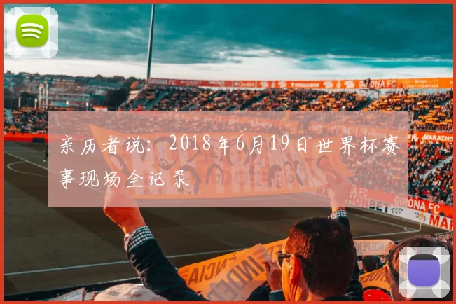 亲历者说：2018年6月19日世界杯赛事现场全记录